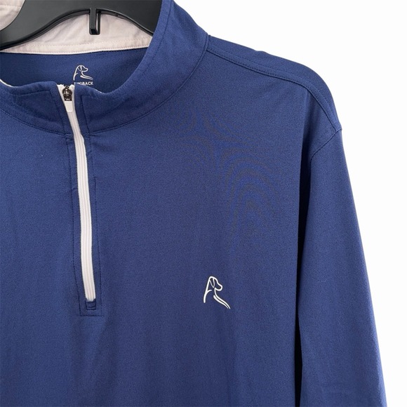 Rhoback 1/4 Zip Pullover Men's 2XL Blue American Flag Logo Performance Stretch